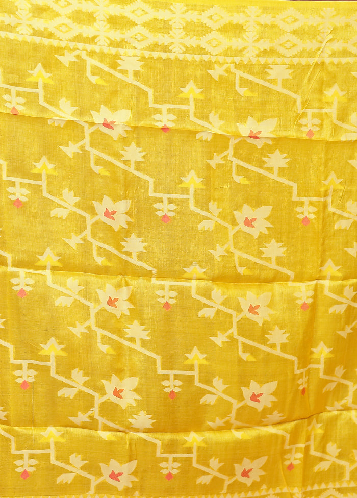 Multicolor Handloom Tussar Pure Silk Saree With Blouse Piece