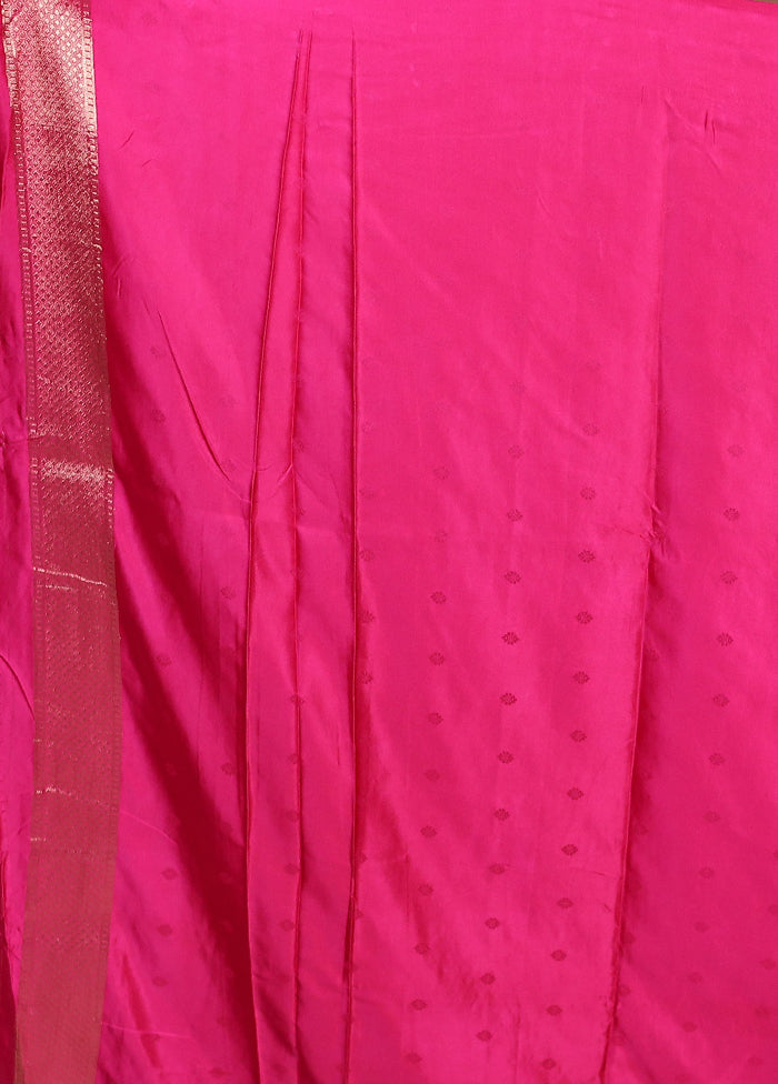 Pink Dupion Silk Saree With Blouse Piece
