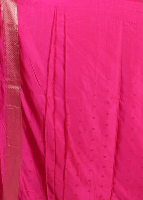 Pink Dupion Silk Saree With Blouse Piece