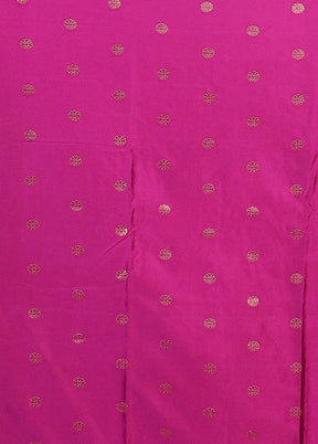 Pink Dupion Silk Saree With Blouse Piece