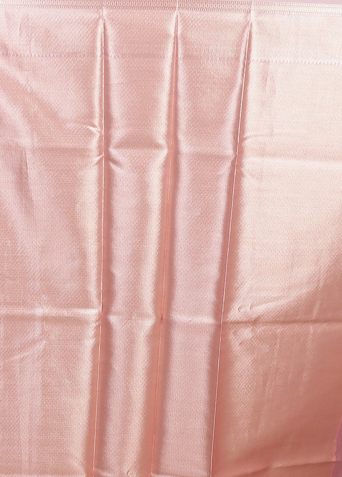 Pink Organza Saree With Blouse Piece