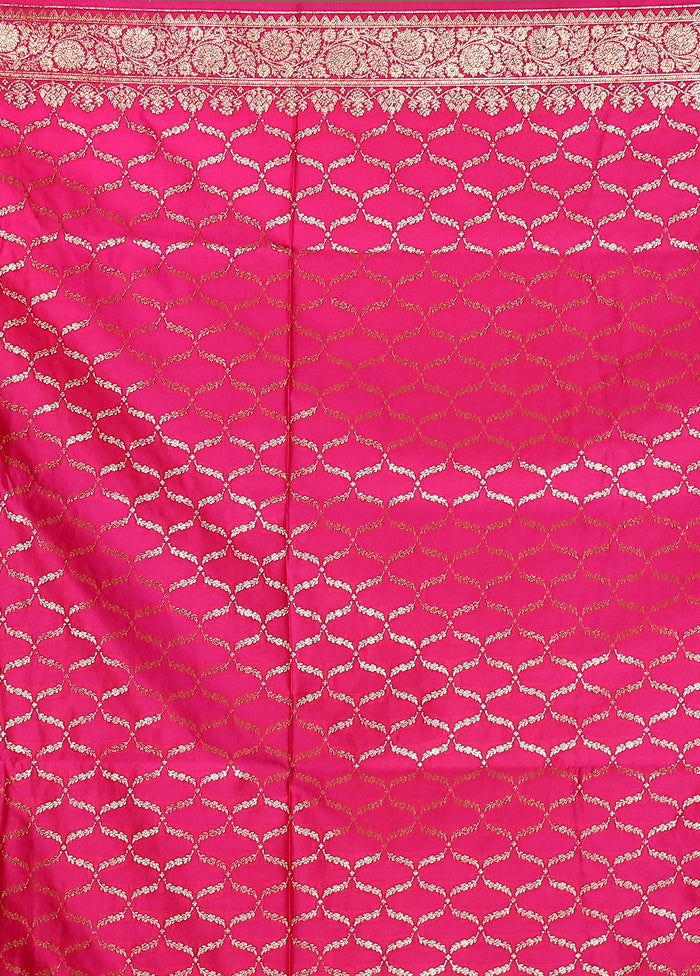 Blue Handloom Banarasi Pure Silk Saree With Blouse Piece
