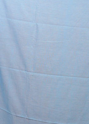 Blue Matka Silk Saree With Blouse Piece