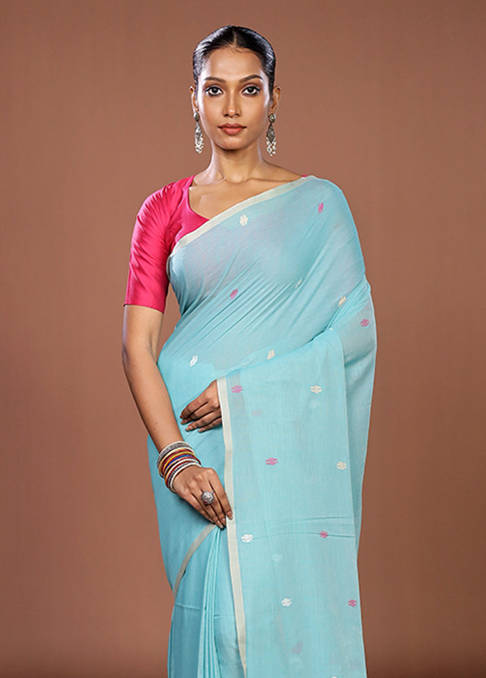 Green Matka Silk Saree With Blouse Piece