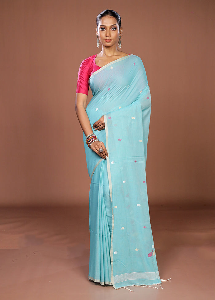 Green Matka Silk Saree With Blouse Piece