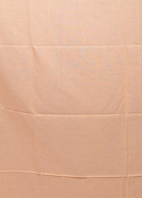 Peach Matka Silk Saree With Blouse Piece