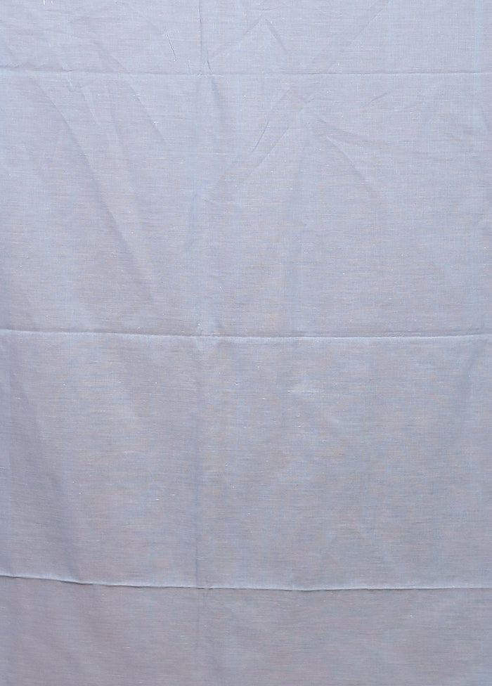 Blue Matka Silk Saree With Blouse Piece