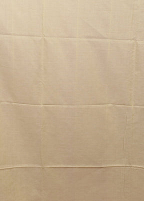 Cream Matka Silk Saree With Blouse Piece