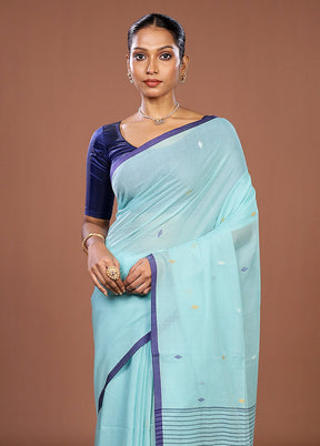 Green Matka Silk Saree With Blouse Piece