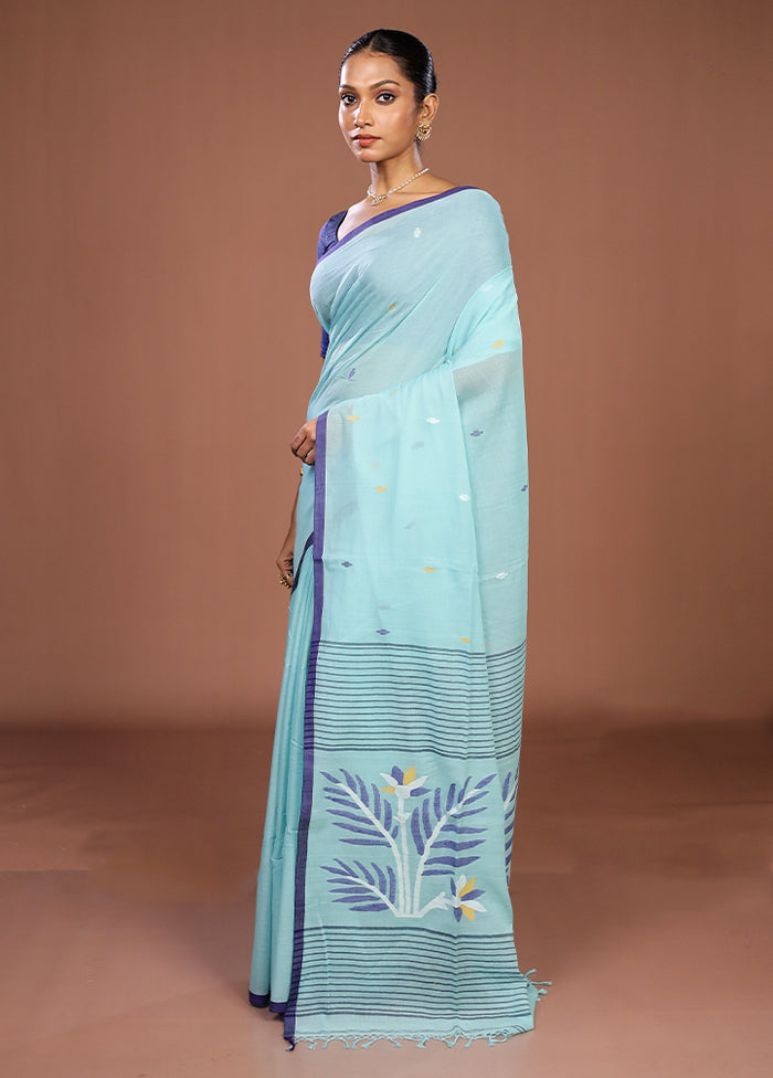 Green Matka Silk Saree With Blouse Piece