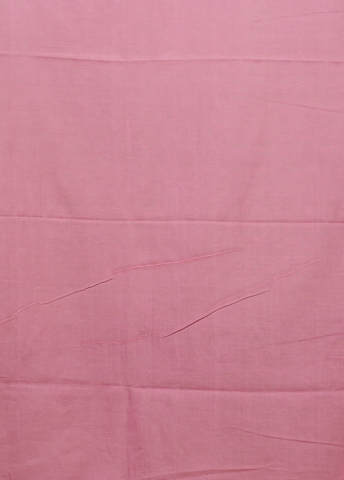 Pink Matka Silk Saree With Blouse Piece