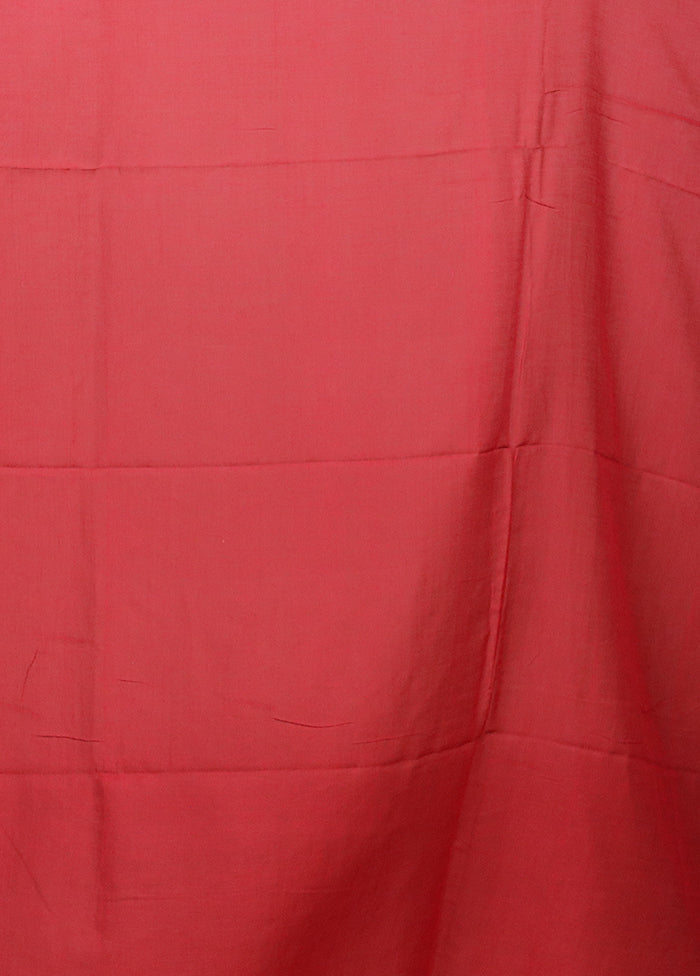 Red Matka Silk Saree With Blouse Piece