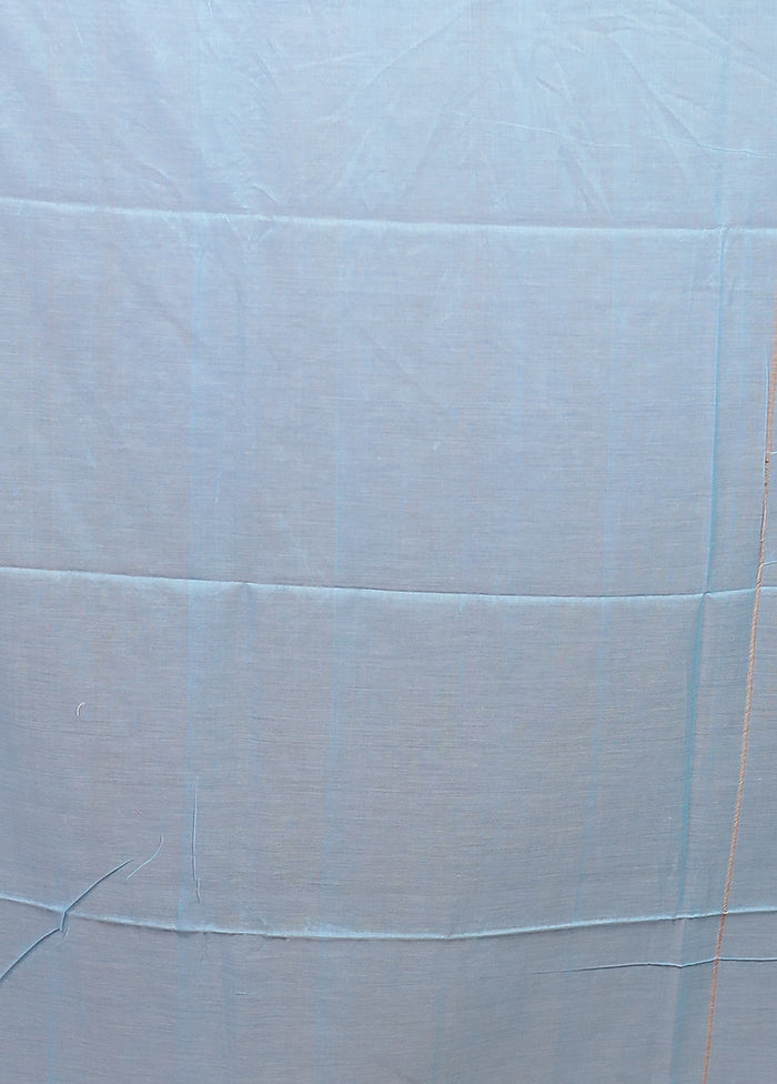 Blue Matka Silk Saree With Blouse Piece
