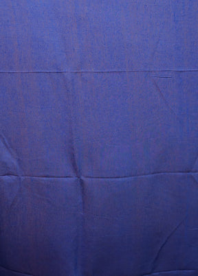 Blue Handloom Matka Pure Silk Saree With Blouse Piece