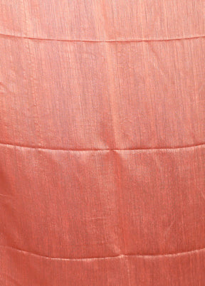 Pink Handloom Matka Pure Silk Saree With Blouse Piece