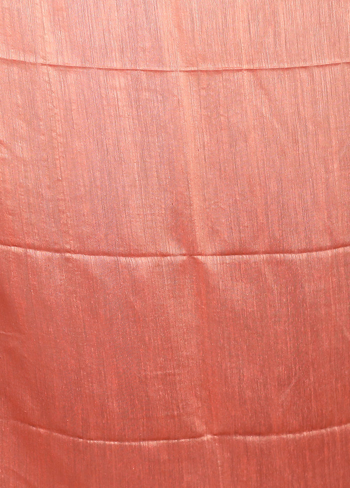 Pink Handloom Matka Pure Silk Saree With Blouse Piece