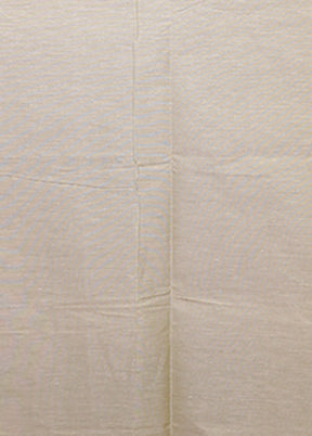 Cream Cotton Saree With Blouse Piece
