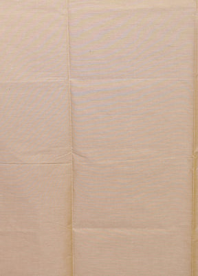 Cream Cotton Saree With Blouse Piece