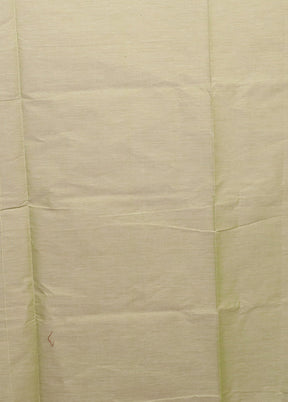 Green Cotton Saree With Blouse Piece
