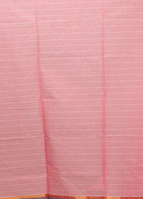 Pink Cotton Saree With Blouse Piece