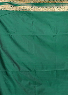 Green Kanjivaram Silk Saree With Blouse Piece