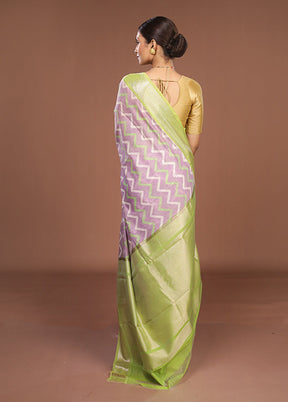Purple Pure Cotton Saree With Blouse Piece