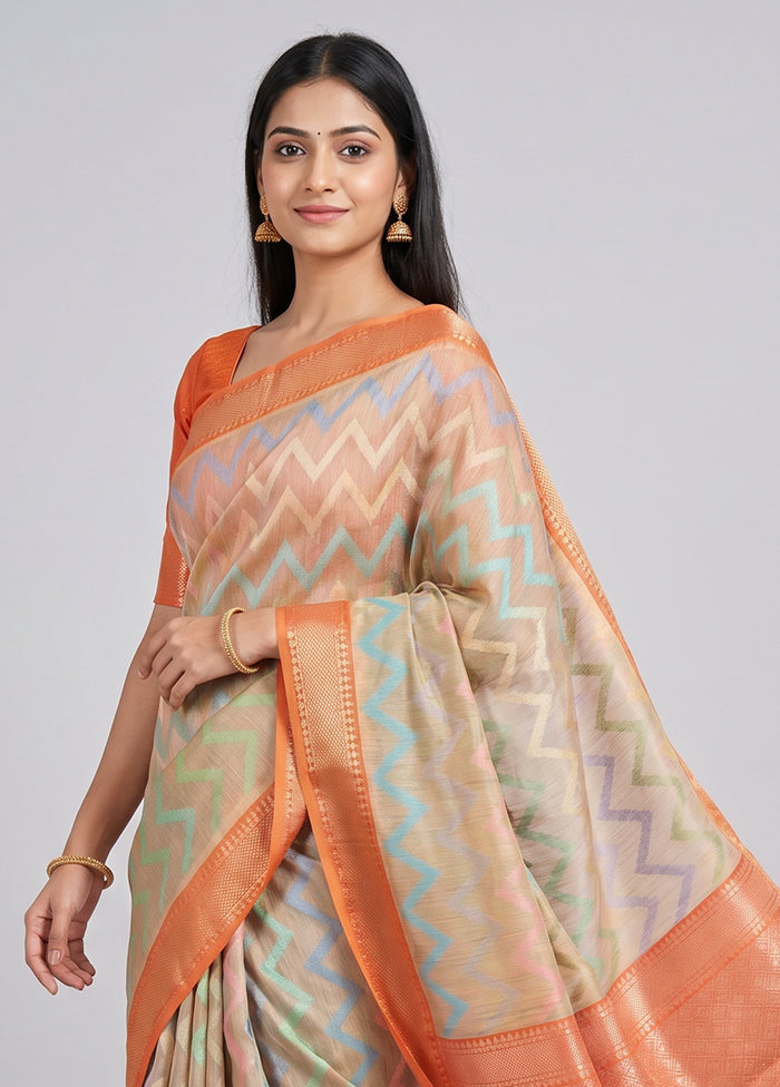 Blue Pure Cotton Saree With Blouse Piece