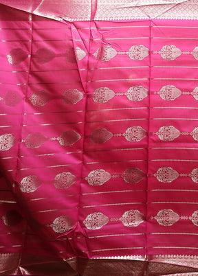 Purple Dupion Silk Saree With Blouse Piece