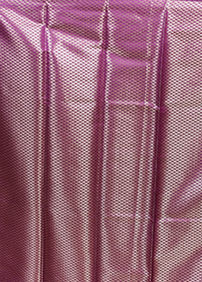 Purple Dupion Silk Saree With Blouse Piece