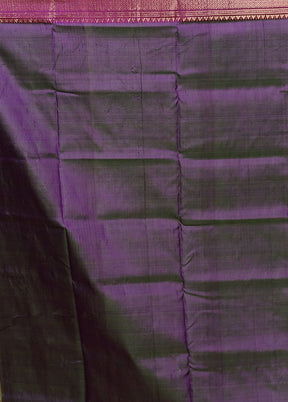 Green Handloom Kanjivaram Pure Silk Saree With Blouse Piece