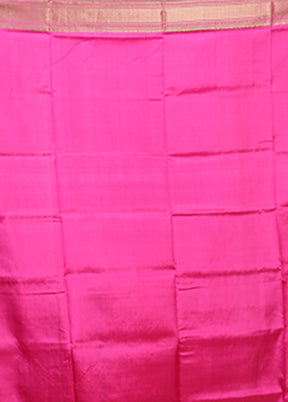 Purple Handloom Kalakhetra Pure Silk Saree With Blouse Piece