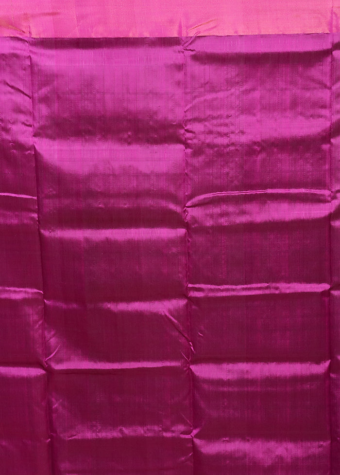 Blue Handloom Kanjivaram Pure Silk Saree With Blouse Piece