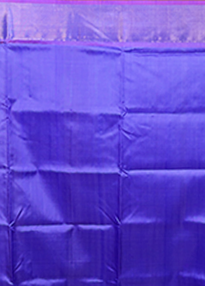 Pink Handloom Kanjivaram Pure Silk Saree With Blouse Piece