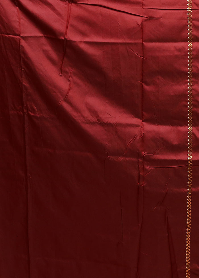 Red Assam Silk Saree With Blouse Piece
