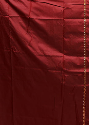 Red Assam Silk Saree With Blouse Piece
