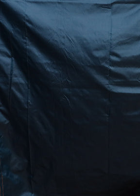 Blue Assam Silk Saree With Blouse Piece