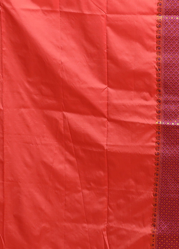 Pink Assam Silk Saree With Blouse Piece