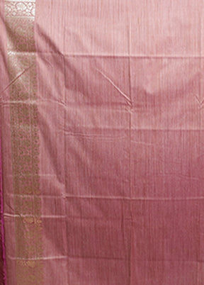 Purple Tussar Silk Saree With Blouse Piece