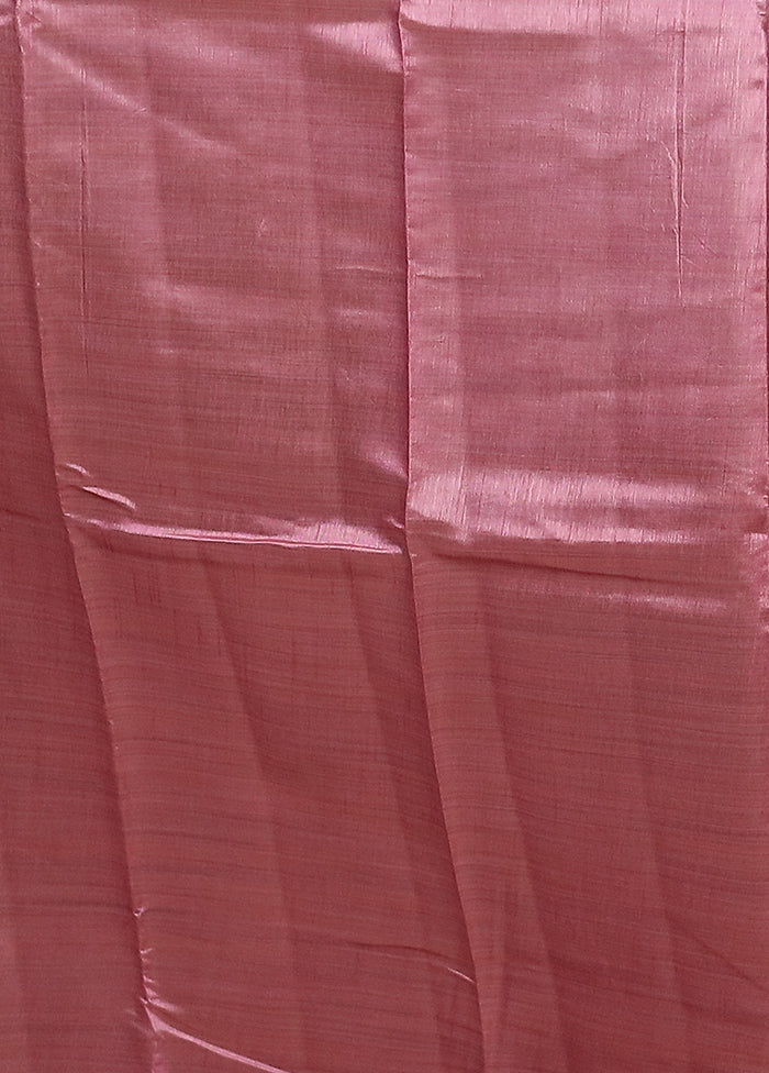 Purple Dupion Silk Saree With Blouse Piece
