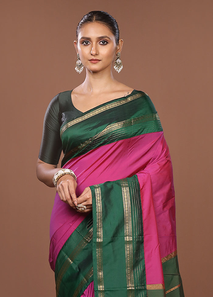 Cream Kanjivaram Silk Saree With Blouse Piece