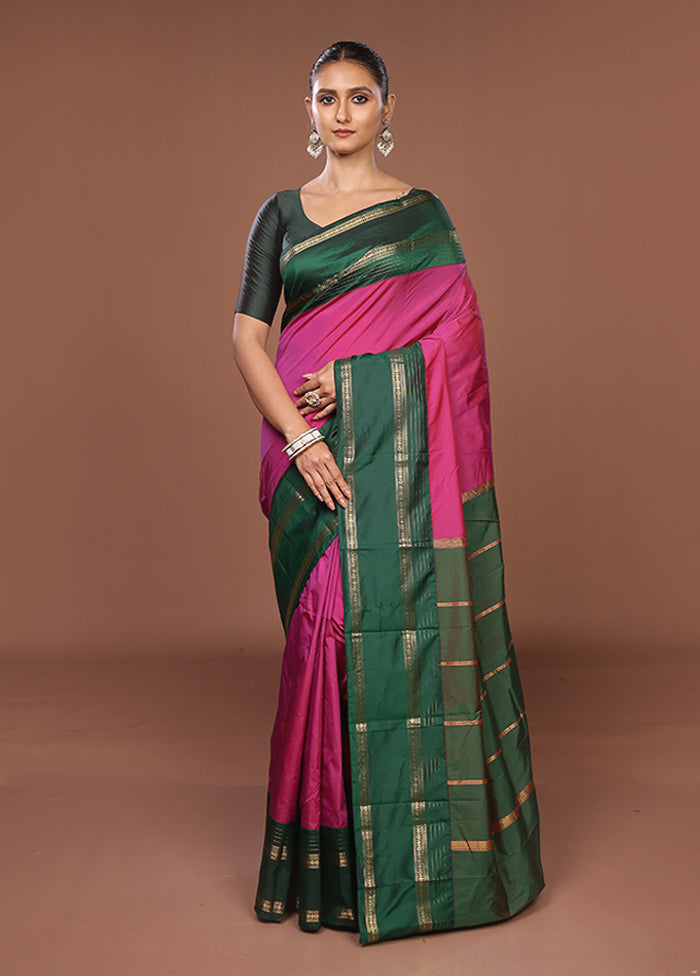 Cream Kanjivaram Silk Saree With Blouse Piece
