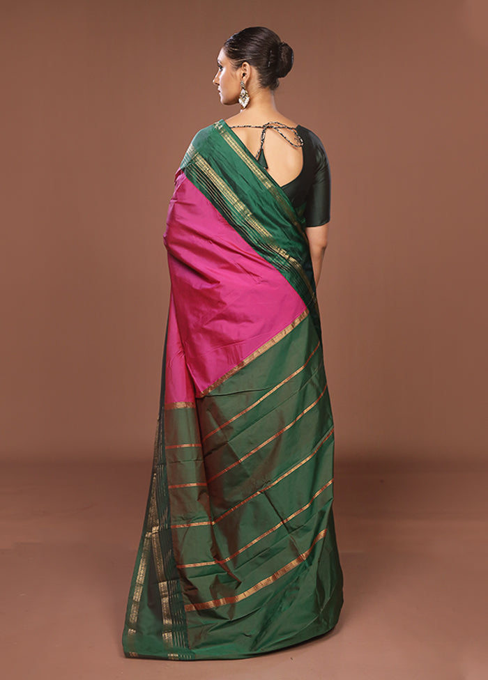 Cream Kanjivaram Silk Saree With Blouse Piece