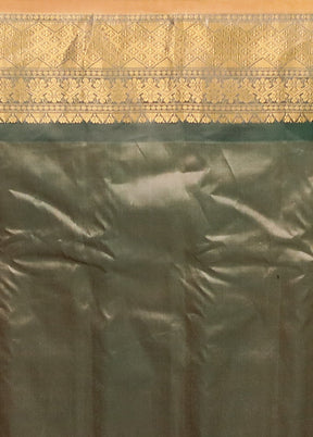 Cream Gadwal Pure Silk Saree Without Blouse Piece