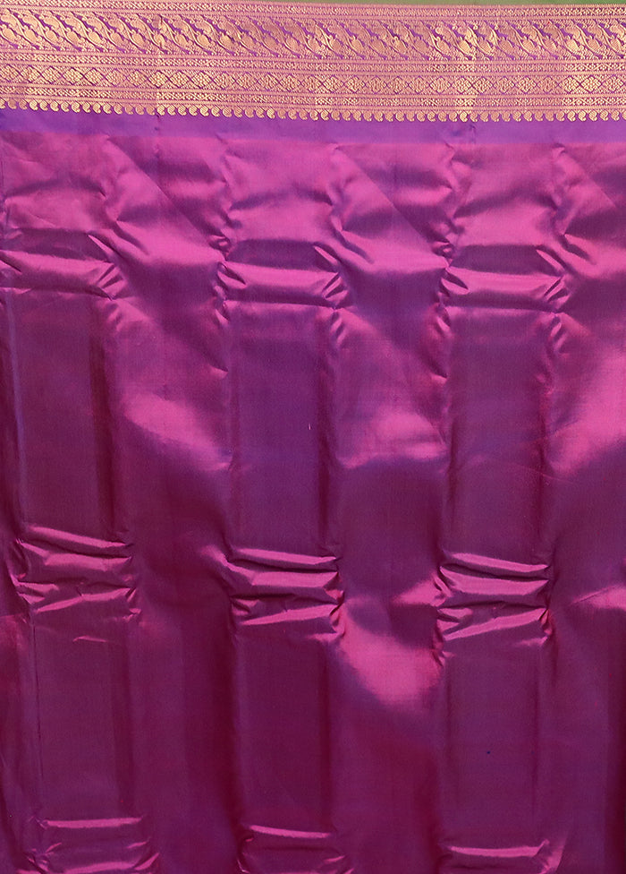 Pink Gadwal Pure Silk Saree Without Blouse Piece