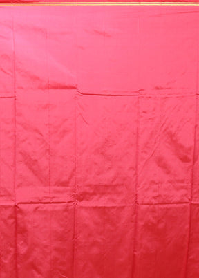 Pink Kanjivaram Silk Saree With Blouse Piece