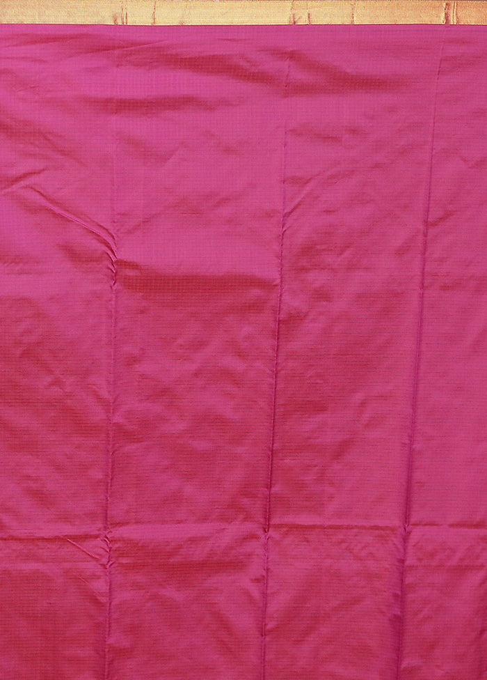 Purple Kanjivaram Silk Saree With Blouse Piece