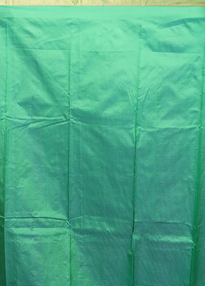 Green Kanjivaram Silk Saree With Blouse Piece