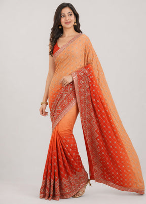 Maroon Dupion Silk Saree With Blouse Piece