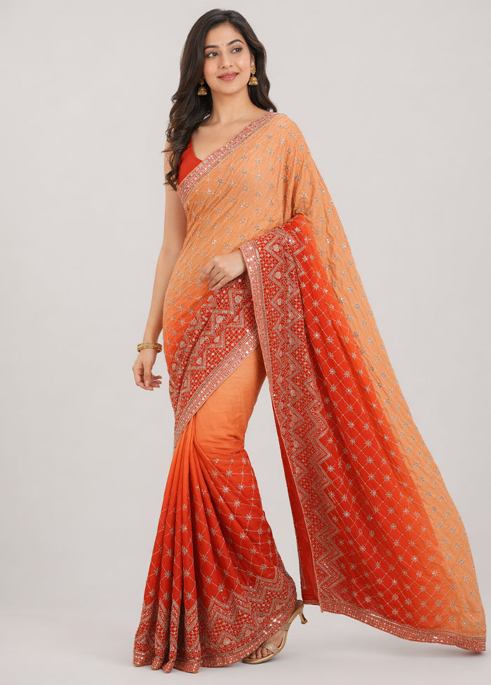 Maroon Dupion Silk Saree With Blouse Piece
