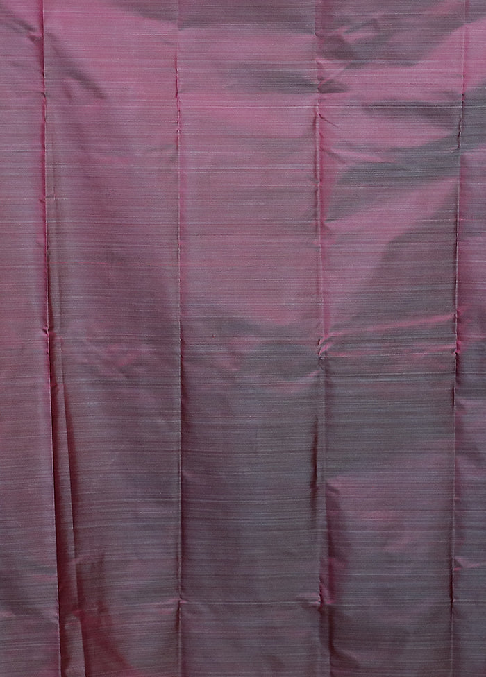 Pink Kanjivaram Silk Saree With Blouse Piece
